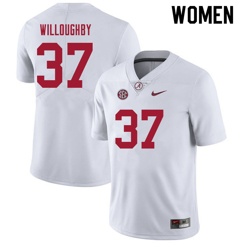 Alabama Crimson Tide Women's Sam Willoughby #37 White NCAA Nike Authentic Stitched 2021 College Football Jersey TH16Y44NA